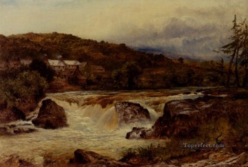 Benjamin Williams Leader Painting - Near Bettws Y Coed The Junction Of The Conway And The Llugwy Benjamin Williams Leader